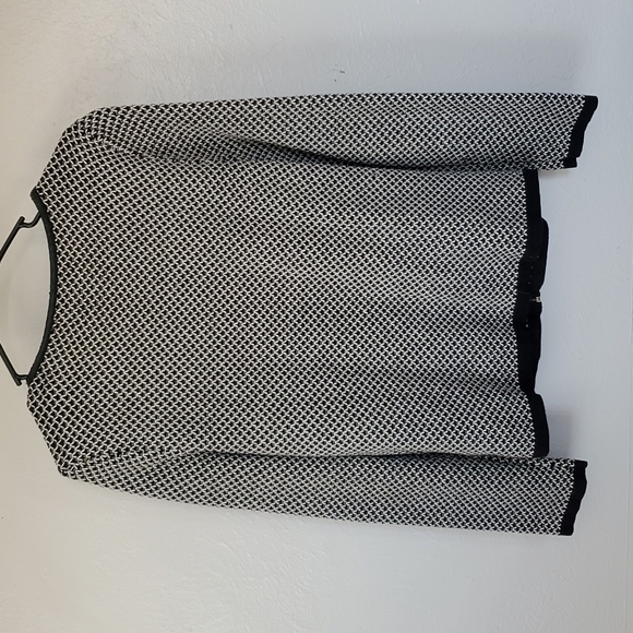 Black and white knit zip up cardigan - Picture 8 of 8